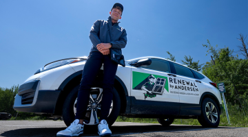 Lucas Ronco at his summer internship at Renewal by Andersen