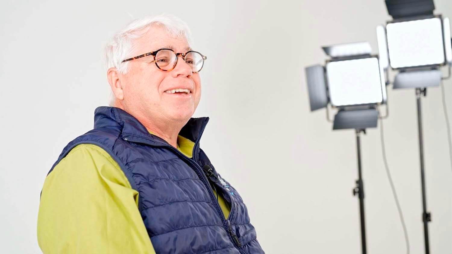 A screenshot of Robert Dana speaking