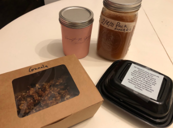 Photo of upcycled products made by KVCC students.