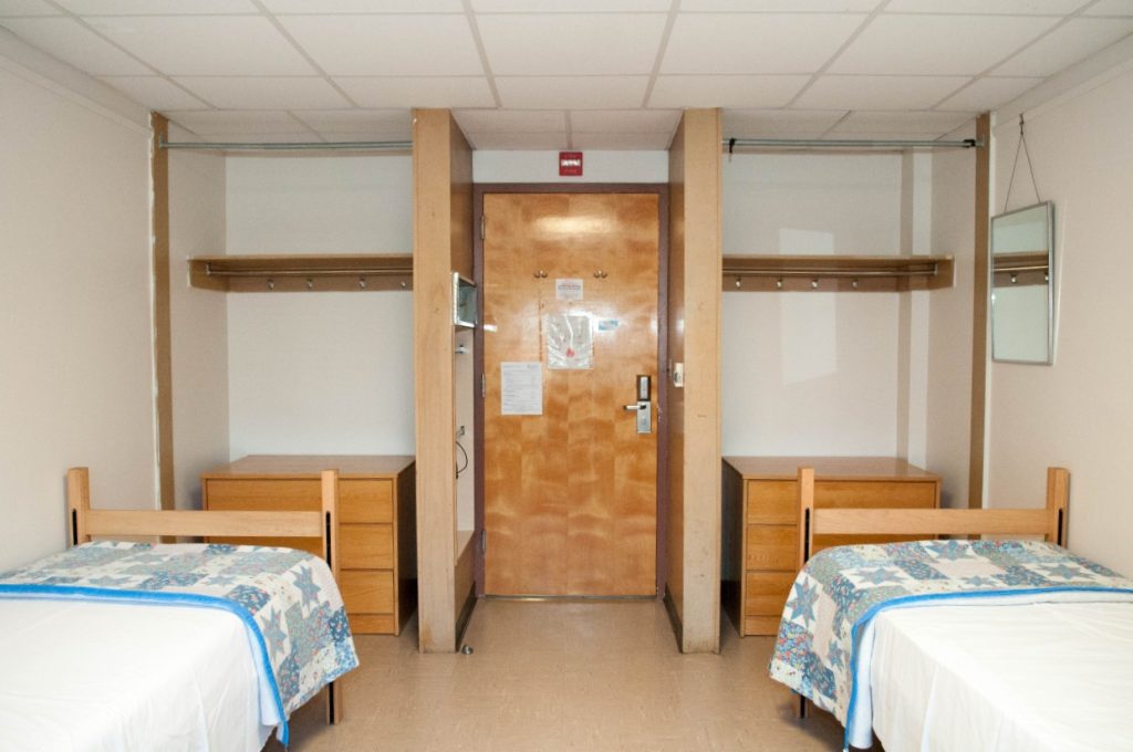 Hancock Hall double room facing door