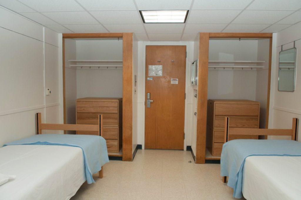 Kennebec Hall double room facing door