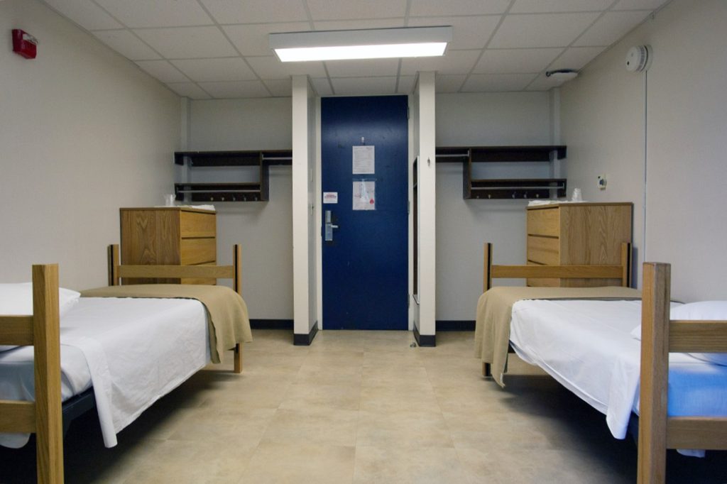 Oxford Hall double room facing door