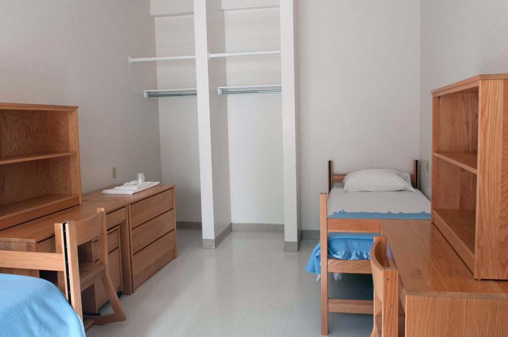 Patch Hall double room facing closets