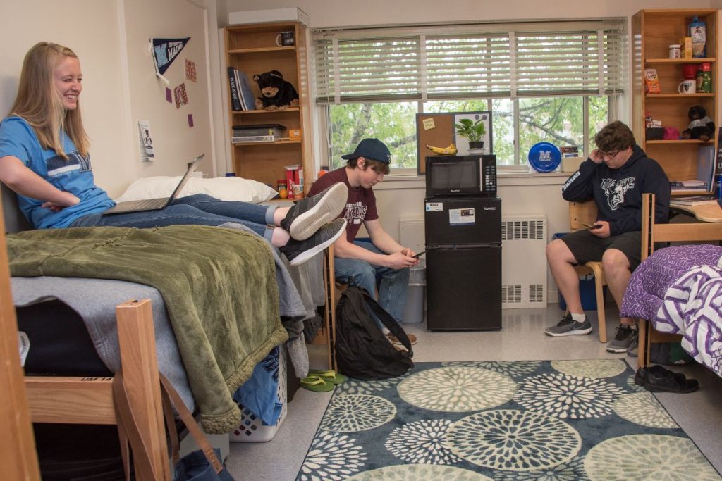 Androscoggin room with happy students
