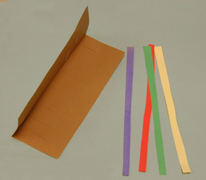 Image of paper prepared for craft as described on page.