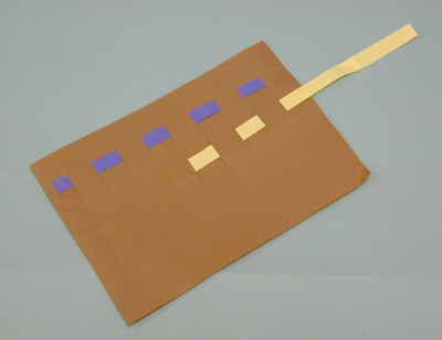 Image of paper prepared for craft as described on page.