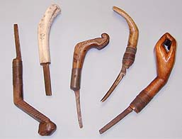 Five Penobscot and Micmac crooked knives