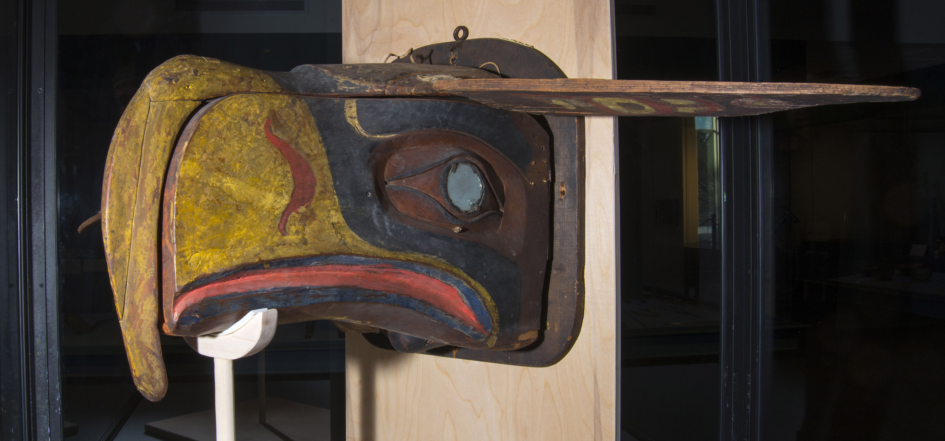 Students looking at Hudson Museum display