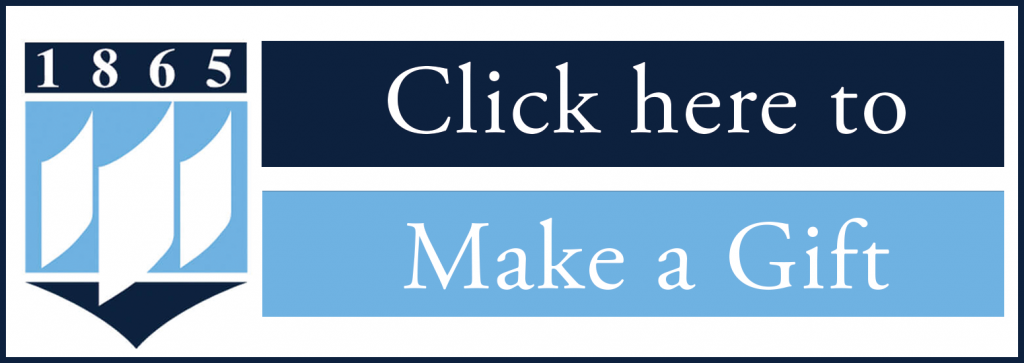 A button with the UMaine crest and the words "Click here to Make a Gift"