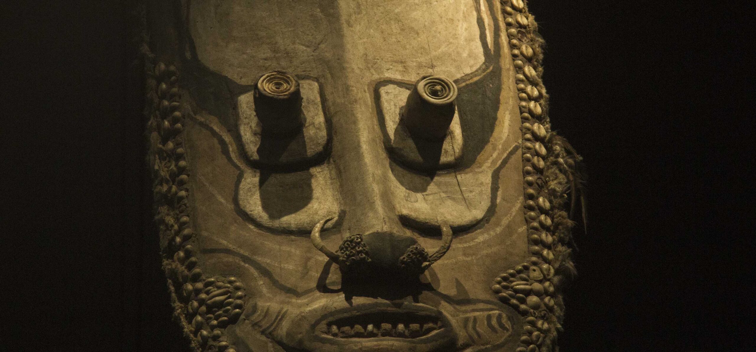 Students looking at Hudson Museum display
