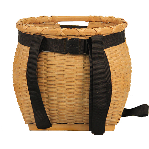 Image of a pack basket with black straps

