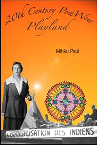 Book cover - orange with black and white picture of a woman standing by a teepee.