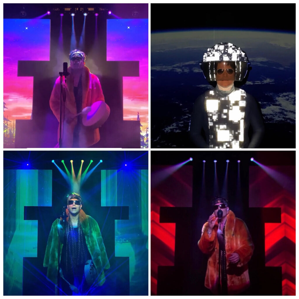 Four images of Firefly performing