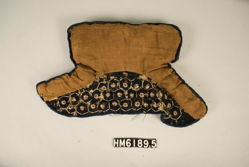 Image of object made with two different fabrics.