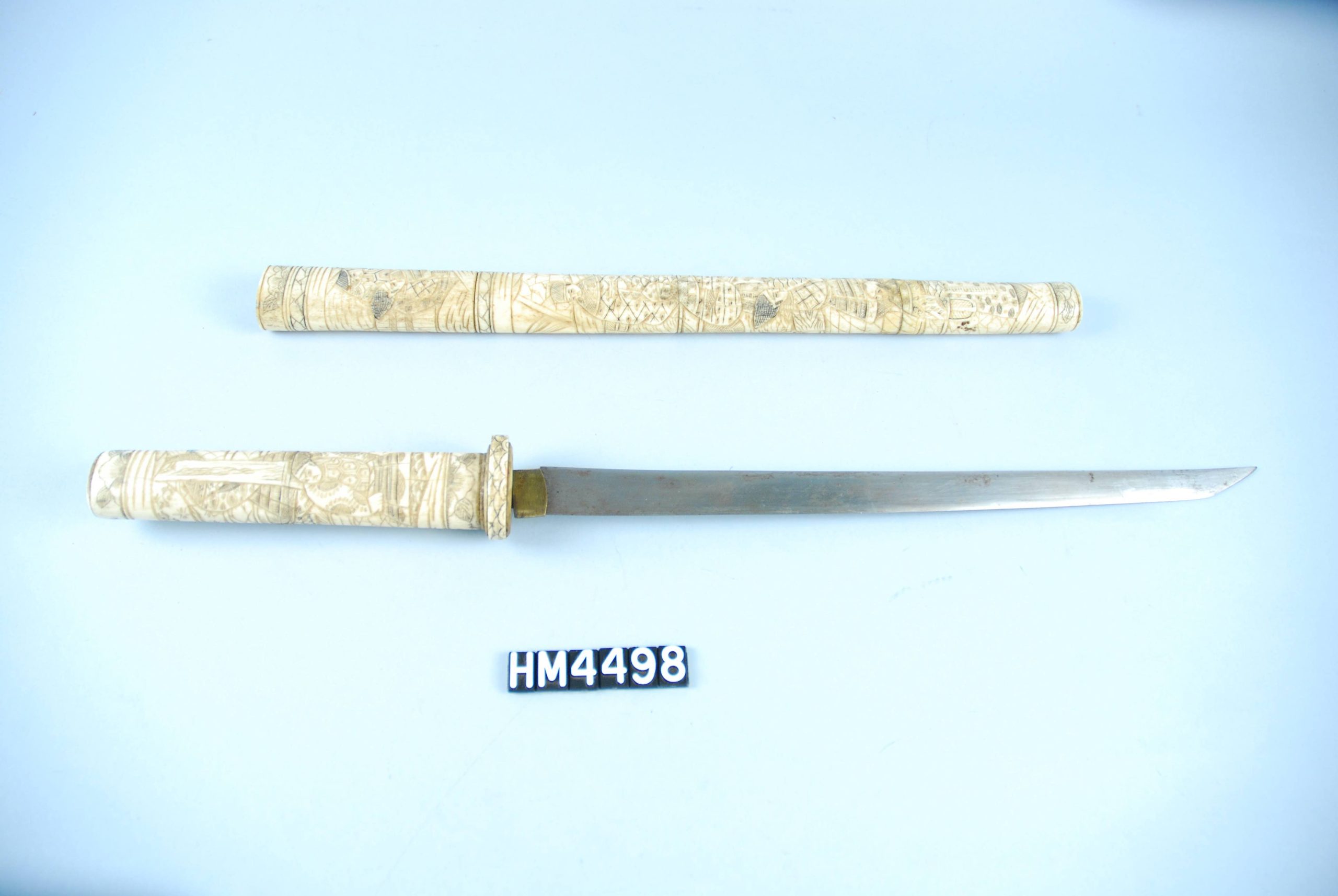 Japanese Tanto knife and sheath.