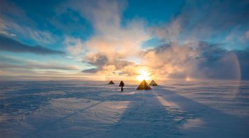 Tents on snow