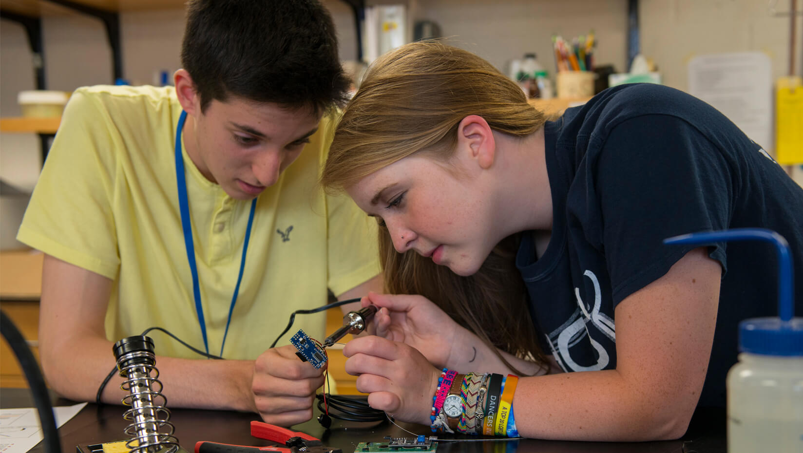 Students in a lab