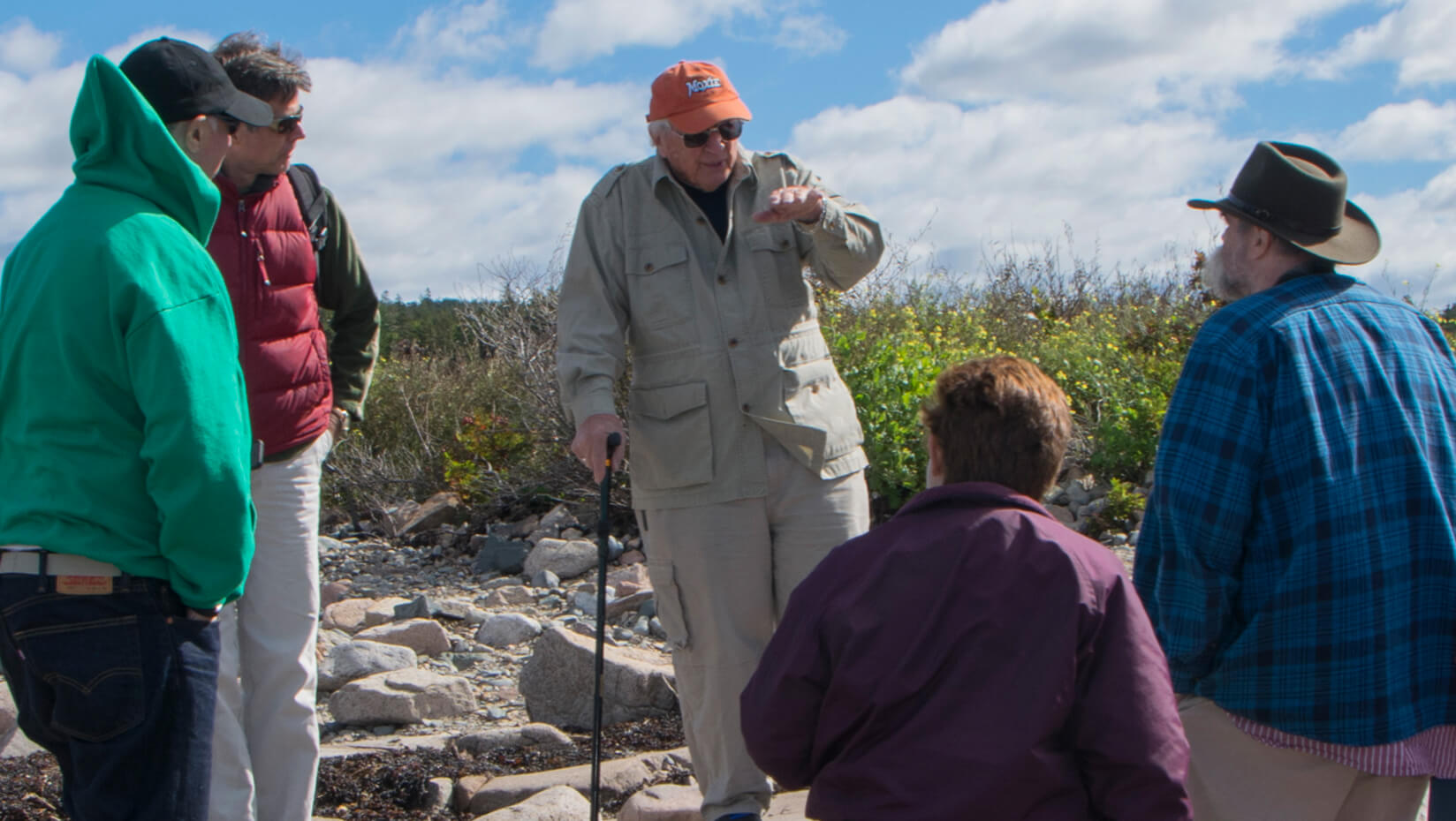 People participate in Ice Age Trial tour