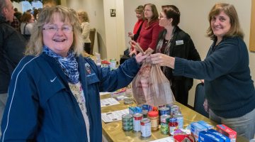 Donations at holiday lunch