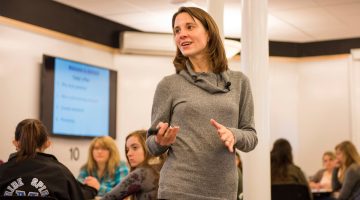 Michelle Smith in a classroom