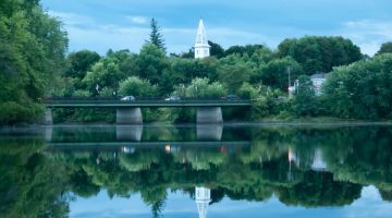 View of downtown Orono from the Stillwater River