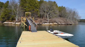 Lowes Cove floating pier and dock