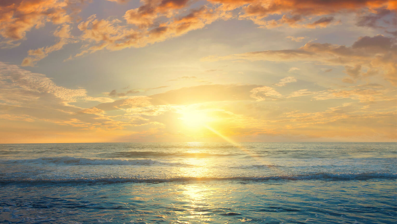 Sunrise over the ocean