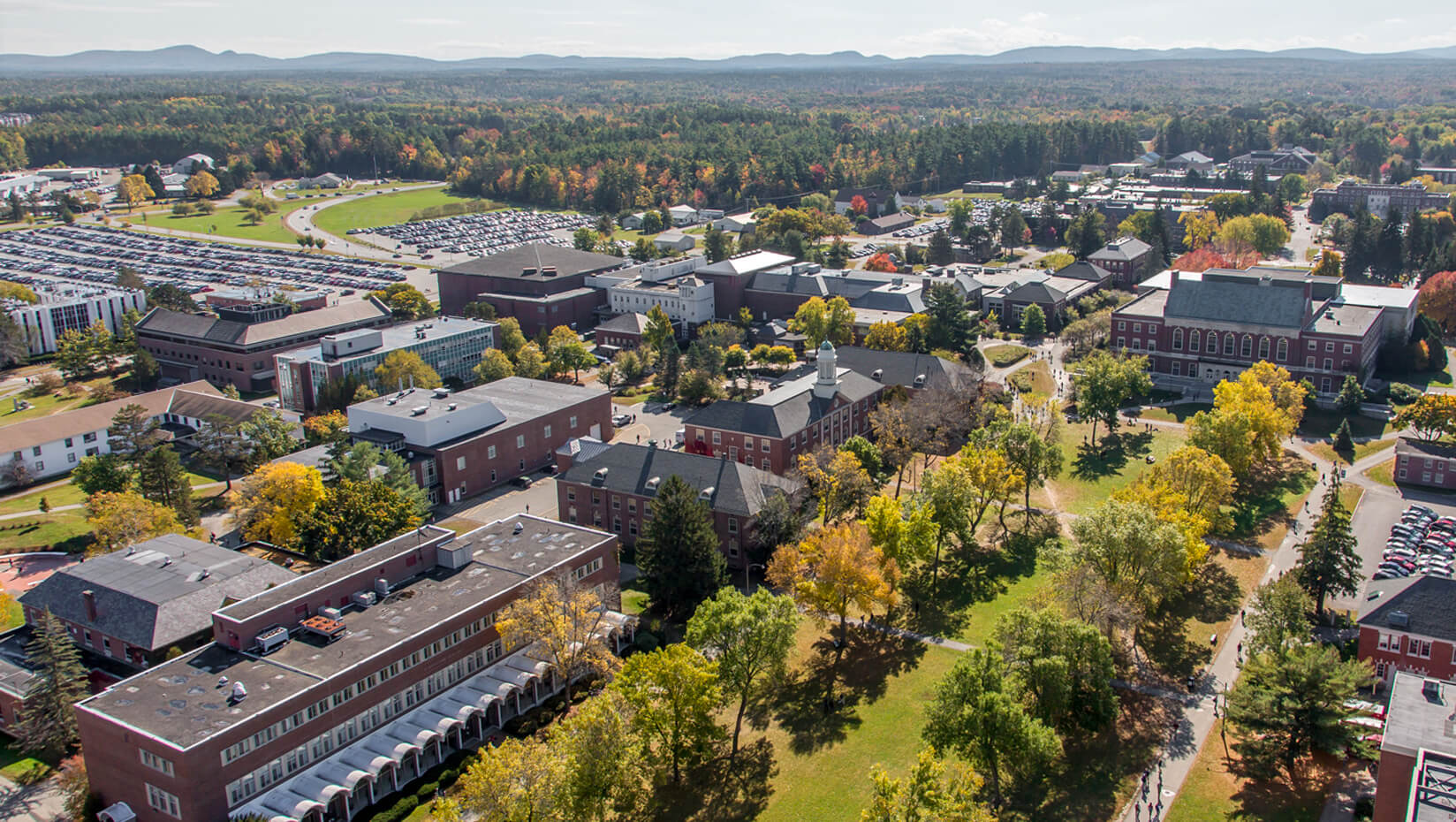Aerial photo of UMaine campus