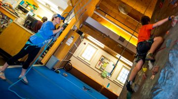 Rock climbing at Maine Bound Advenutre Center