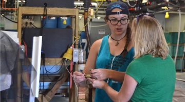 Emma ober in a laboratory