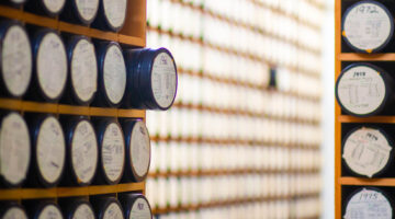 Aerial photos on a shelf