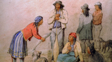 Wabanaki women painting