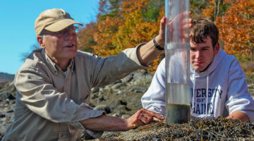 Larry Mayer with student