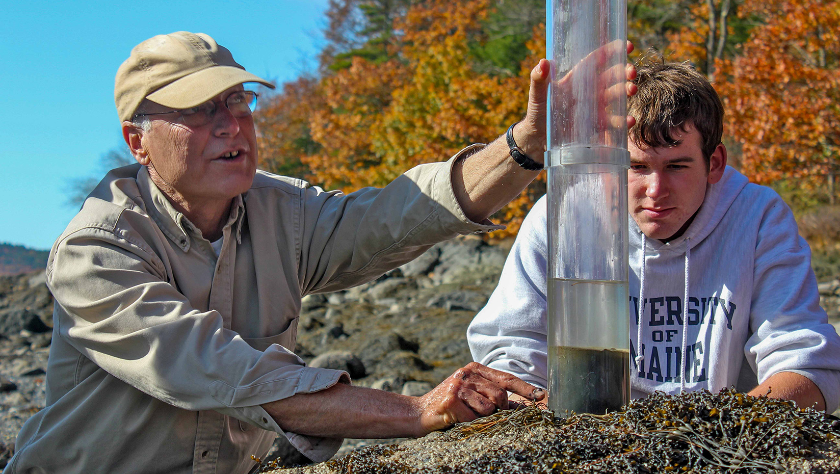 Larry Mayer with student