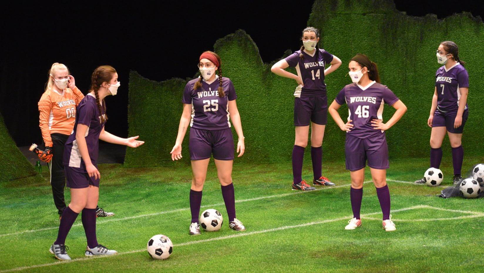 Actors in soccer uniforms