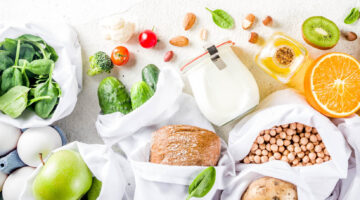 Food on a white background