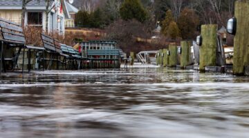 A photo of coastal flooding in Maine