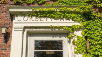A photo of an entrance to Corbett Hall