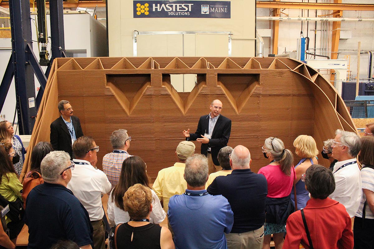 A photo of Maine legislators attending an ASCC tour