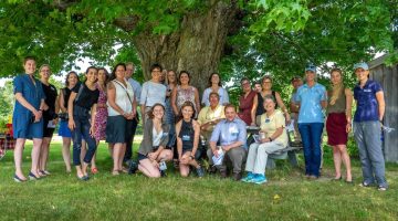 A photo of a group of Maine legislators at Rogers Farm