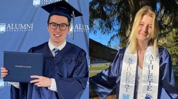 A photo of Taylor Britt and Sarah Zachariason