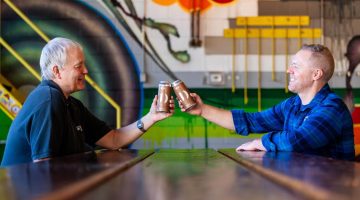 A photo of Jim Dill and Abe Furth