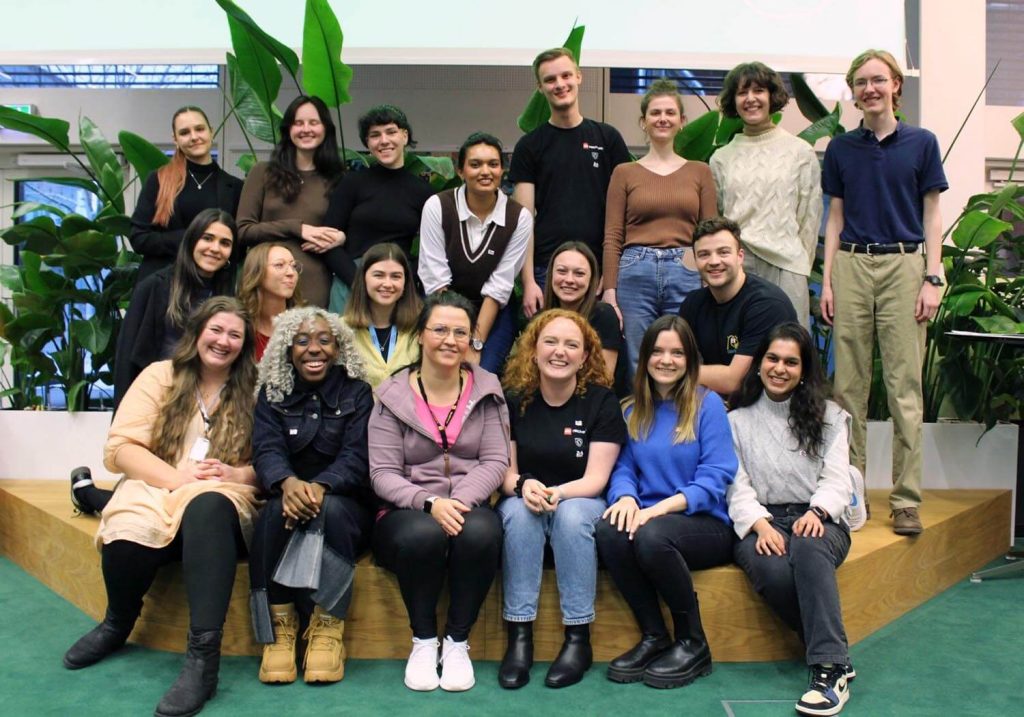 A photo of a group of LEGO interns