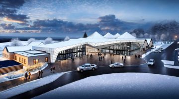 A rendering of updates to UMaine's Alfond Arena