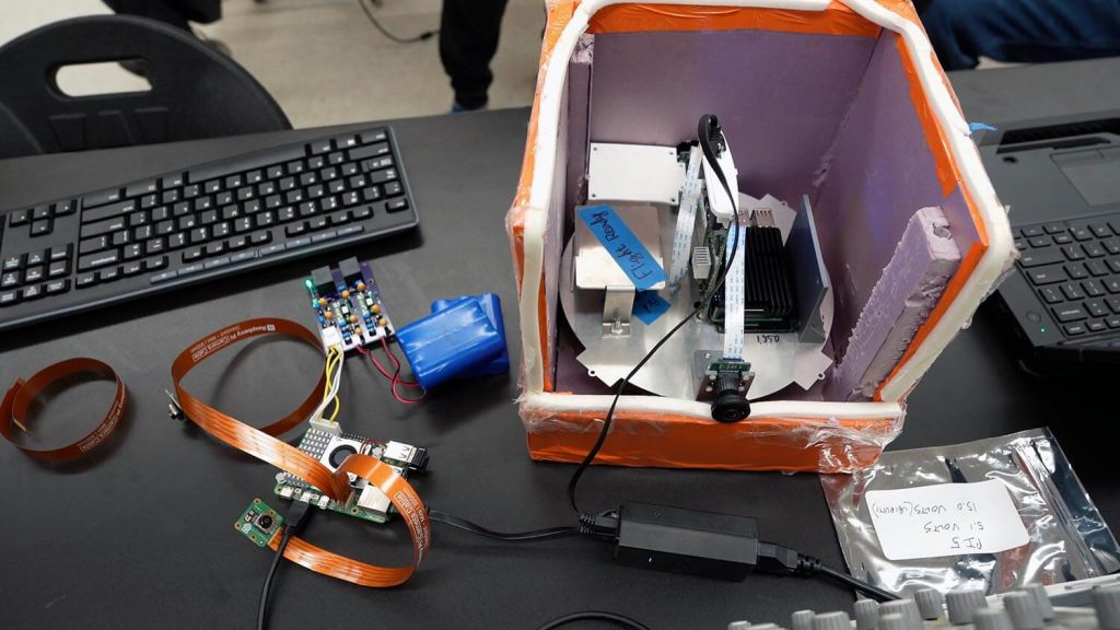 A photo of the balloon payload