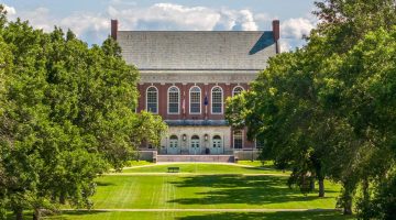 A photo of UMaine's Mall in summer