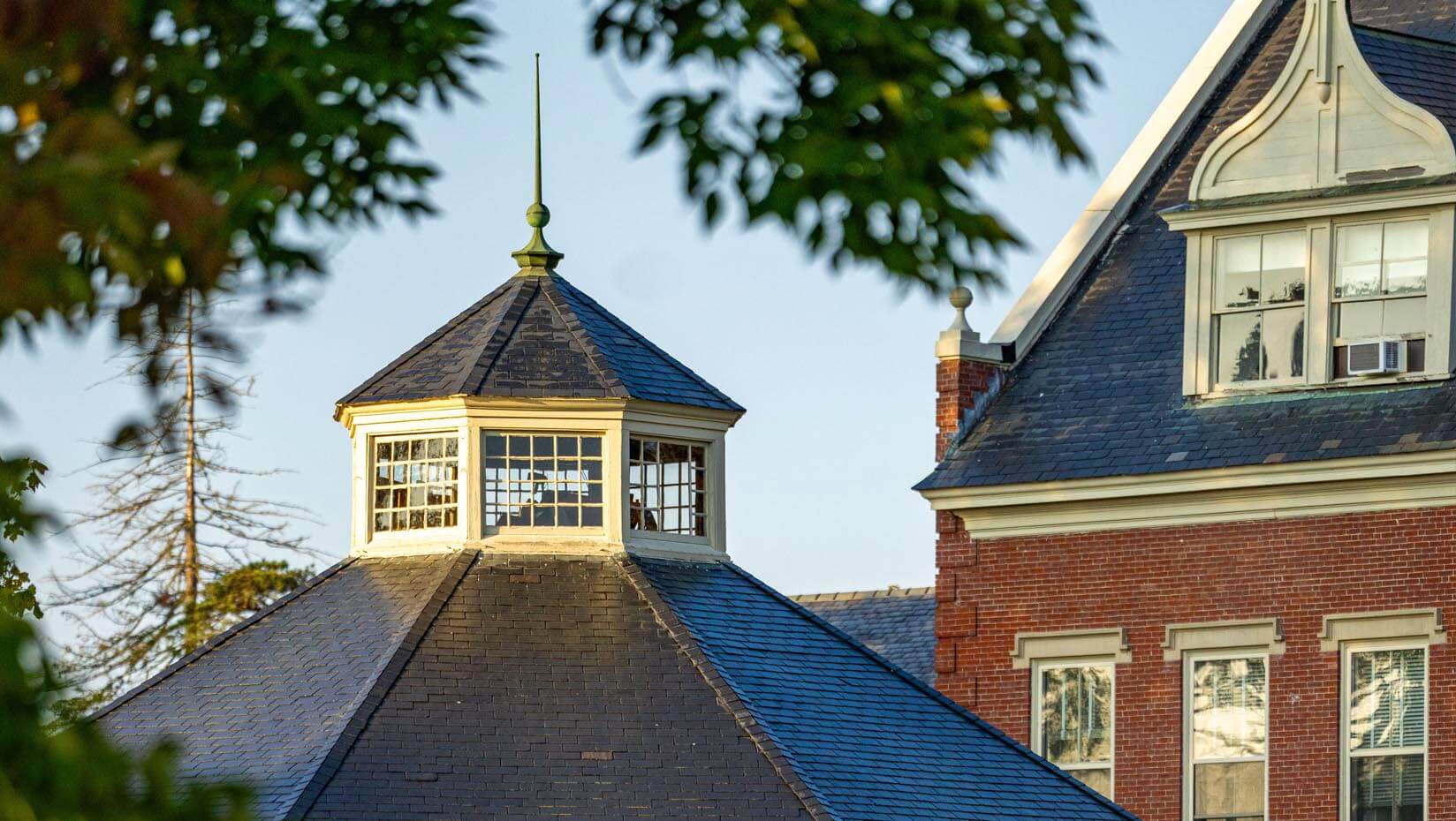 A photo of a cupola on UMaine's Cyrus Pavilion