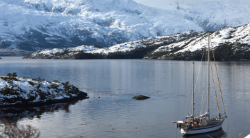 A photo of the 66-foot sailboat named the Ocean Tramp
