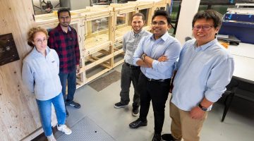 A photo of researchers in a lab