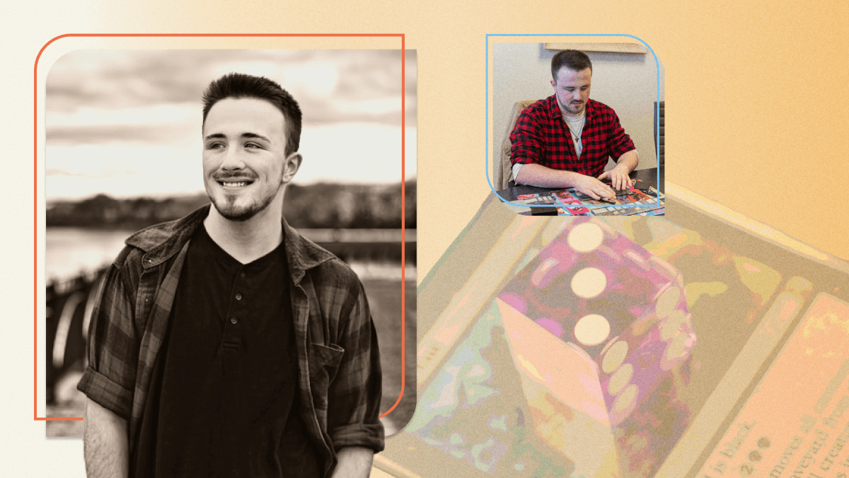 A collage of images of Aiden Lamson